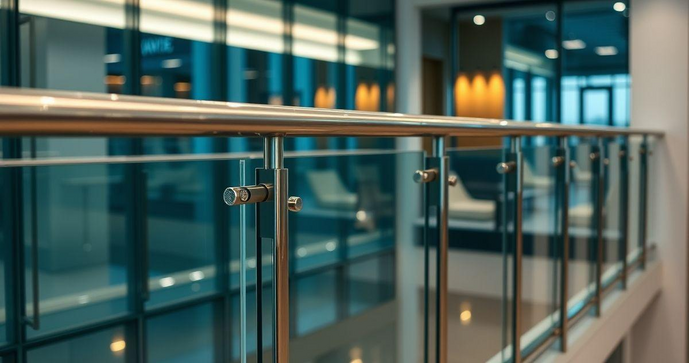 Corrimão de inox com vidro: elegância e segurança para seu espaço Corrimão de inox com vidro: elegância e segurança para seu espaço